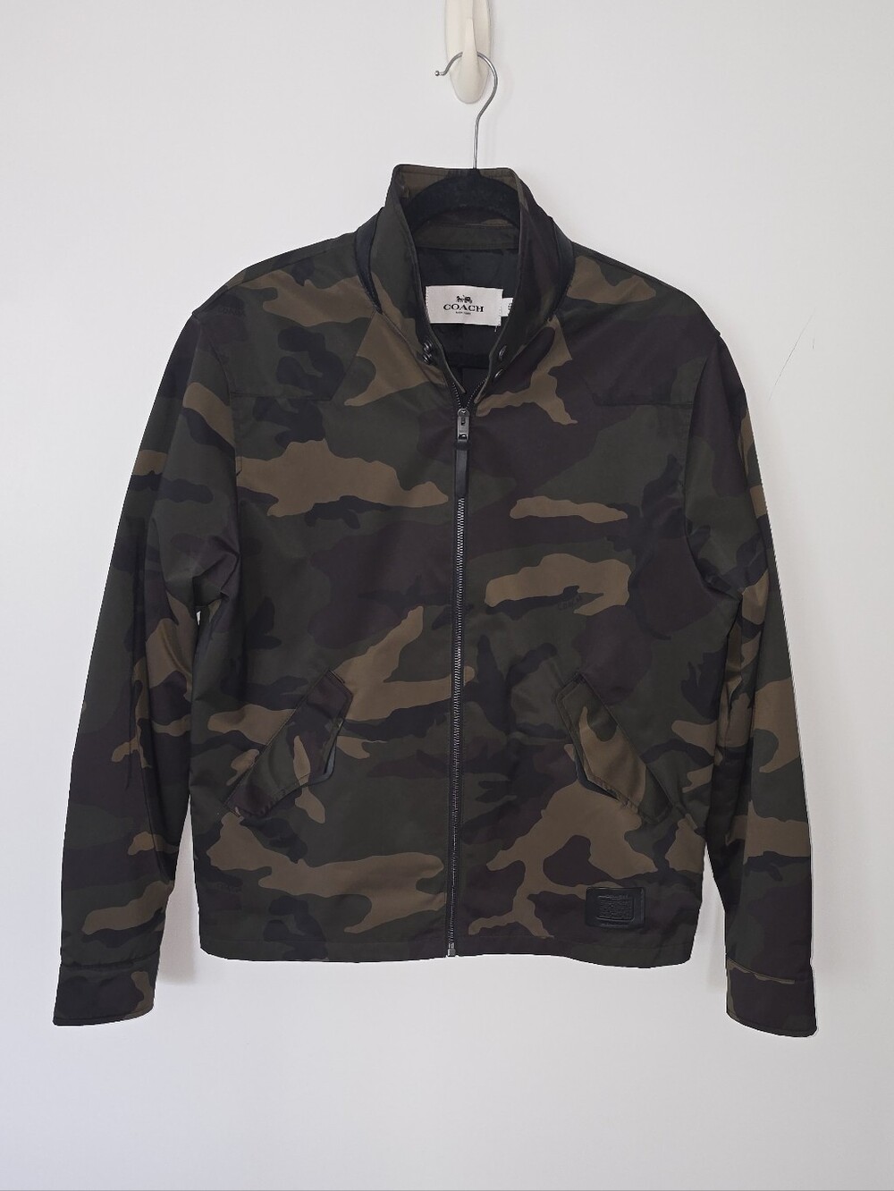 Coach Men’s CAMO Jacket – Black, Size Large. Like NEW